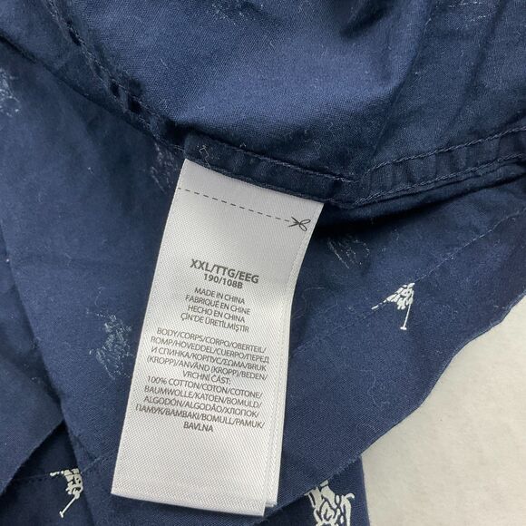 Polo Ralph Lauren Mens Pajama Shirt XL Allover Pony Logo Short Sleeve Button Top - Picture 7 of 9